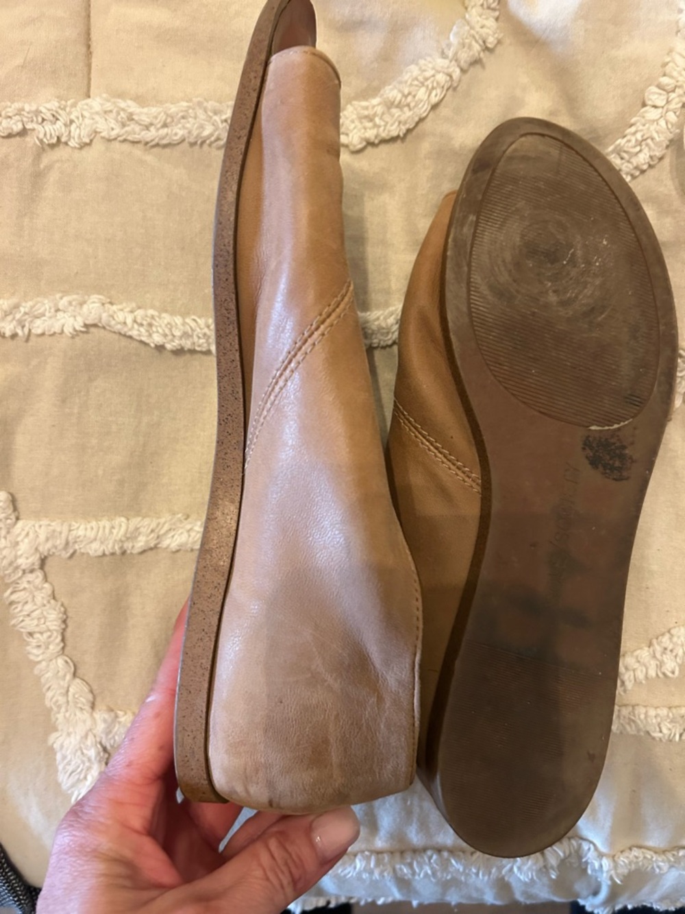 Sole Society Tan Suede Open-Toe Slide Sandals - Picture 6 of 7